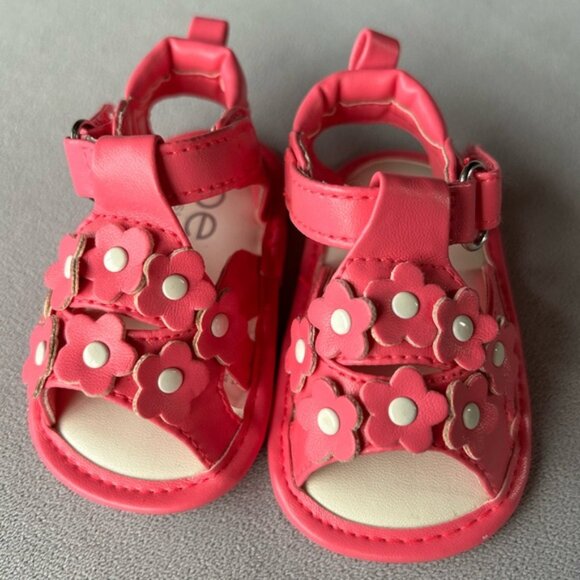 3 for $25 ~ Joe Fresh ~ Flower Sandals ~ Baby Size 2 - Picture 8 of 8